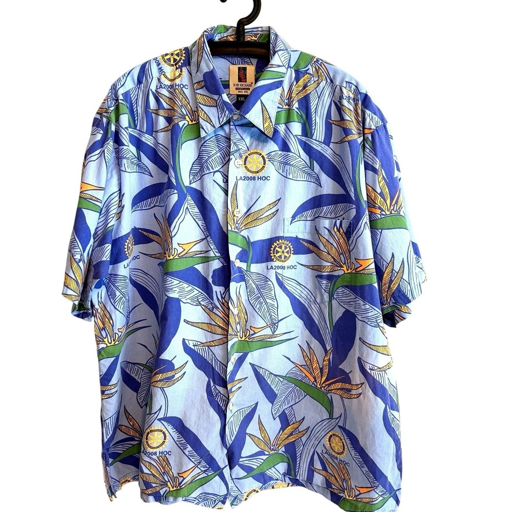 Tori Richard Mens Short Sleeve Hawaiian Shirt Size XXL Rotary LA2008 HOC